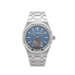 Audemars Piguet Royal Oak 26535PT.ZZ.1220PT.01 Selfwinding Flying Tourbillon Platinum Light Blue Dial